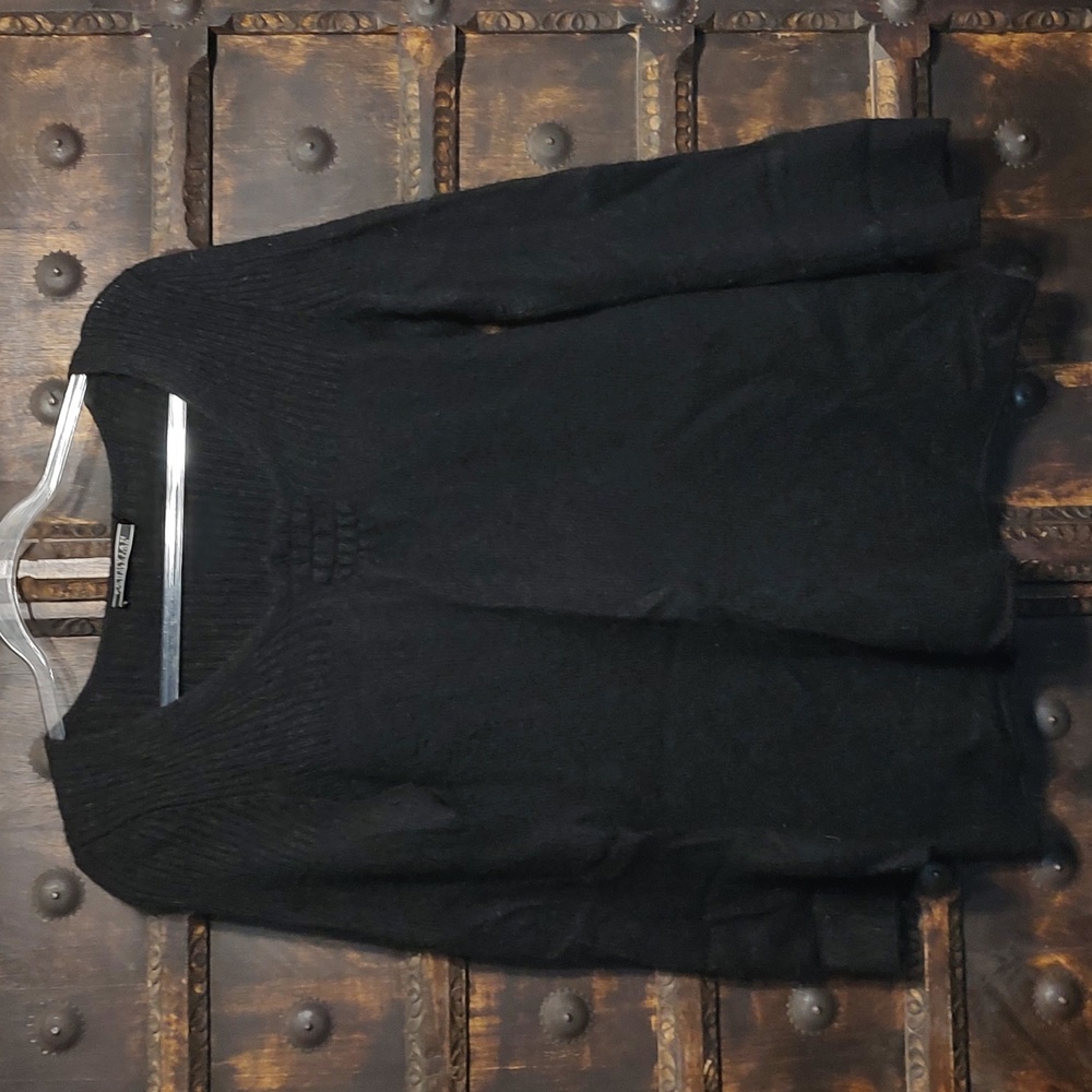 Peruvian Connection Baby Alpaca Sweater Black M